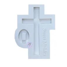 Molde de silicone Cruz com base 6,5cm