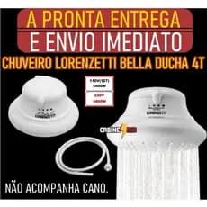 Chuveiro elétrico de parede Lorenzetti Bella Ducha 4T branco 5500W 127V