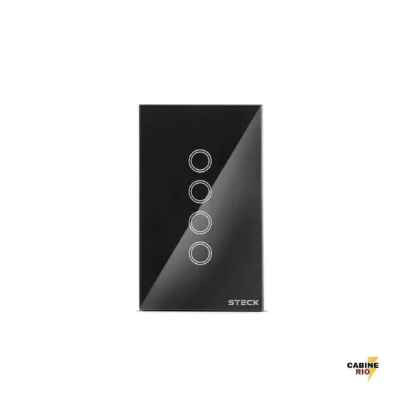 Interruptor Inteligente Steck Smarteck SMCI4PS1 4x2 Preto – 4 Módulo