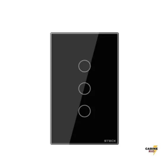 Interruptor Inteligente Steck Smarteck SINT3P1 4x2 Preto – 3 Módulo