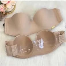 Sutiã Costas Silicone com Bojo Feminino Roupa Íntima Tomara que Caia Halter sem Alça