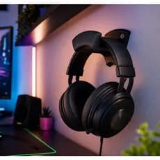 Suporte De Parede Fone Headset Headphone gamer Curvo 3D
