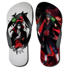 Chinelo Itachi Uchiha Corvo Adulto e Infantil Unissex Confortável