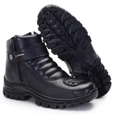 Bota Motociclista Masculina Resistente com Zíper Lateral e Solado Antiderrapante Hornet