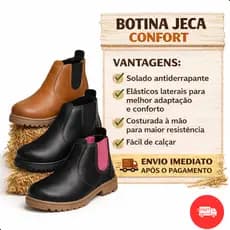 Bota Infantil Botinha Botina Coturno Jeca Country Menino Menina