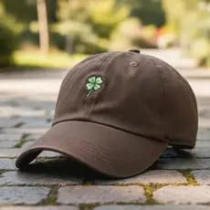Boné Trevo Verão Sorte Básico Unissex Sport Logo Minimalista Aba Curva Basebol Masculino Feminino Fitão