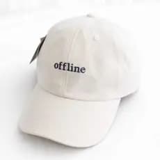Boné Offline Minimalista Bordado Baseball Original Masculino Feminino Aba Curva Fitão