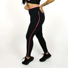 Calça Legging Academia Fitness Básica Com Detalhe Em Vivo