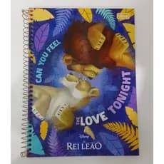 Caderno Capa Rei Leão 1 matéria 80 folhas