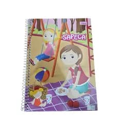 Caderno Espiral Capa Dura Universitário 1 Matéria Sapeca 96 Folhas