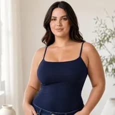 Blusa de Alcinha Plus Size Suplex GG G1 Regata Feminina Básica Confortável Premium