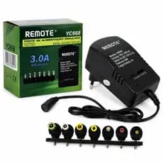 Fonte Universal 3A com 6 Plugues para Roteador Modem Câmera DVR Telefone Sem Fio HW668