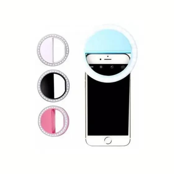 Iluminador para celular Mini Luz para Celular Anel Luz De selfie Ring Light Flash Universal Portátil Iphone e Android