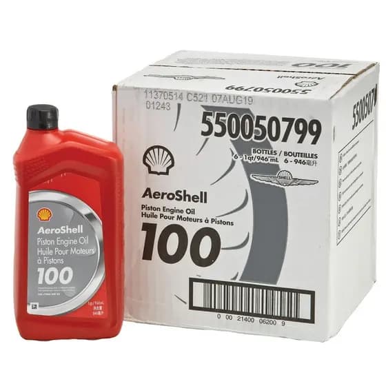 Óleo de aviação AeroShell 100 SAE 50 1 litro (6 unidades)