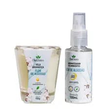 Kit de Vela Aromática + Aromatizador de Ambientes Fragrâncias Premium Vários Aromas