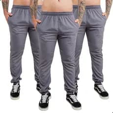 Kit 3 Calças Jogger Tactel Masculina Esporte Treino com 3 Bolsos