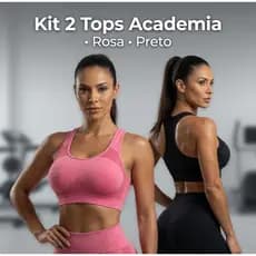 KIt 2 unidades Top Sportswear Sutiã Esportivo Tops de Fitness Roupa Interior das Mulheres de Alto