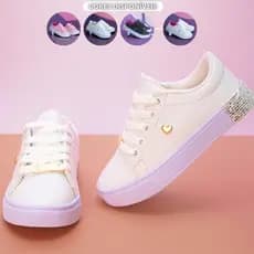 Tênis Feminino Branco Infantil Escolar Super Leve e Confortável 25 a 36 Pronta Entrega