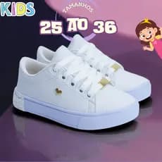 Tênis Feminino Infantil Conforto e Estilo Escolar 25-36 Envio Imediato