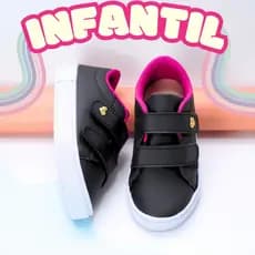 Tênis Menina Infantil Leve e Macio Escolar Velcro 25 ao 36 Pronta Entrega