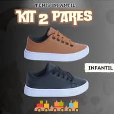 Kit 2 Pares Tênis Infantil Masculino Escolar Confortável Antiderrapante 25-36 Envio Rápido