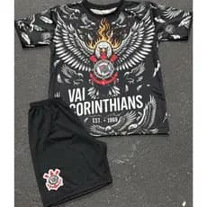Conjunto Infantil Vai Corinthians Gaviões Da Fiel Torcedor Corinthiano Envio Imediato