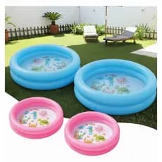 Piscina infantil  Bebê 60cm Redonda 30 litros Inflável Vinil Criança Praia Verão Para Bolinhas Rosa e Azul