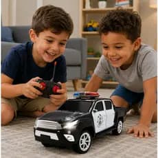 Brinquedo Caminhonete Carrinho de Policia de Controle Remoto  Com Sirene e Luzes - Envio Imediato
