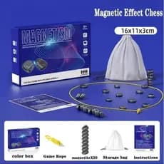 Kit 20 peças De Xadrez Magnético Tabuleiro De Pedra Magnética Batalha Educacional Para Crianças e Adultos