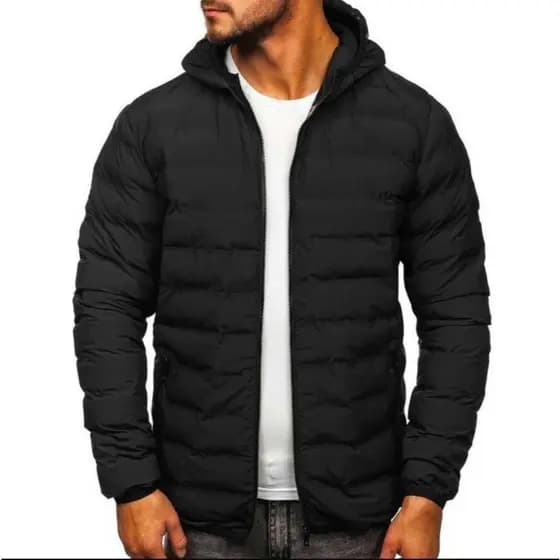 Jaqueta Puffer Bobojaco Corta Vento Nylon Frio Reforçada Inverno Com Capuz Removível