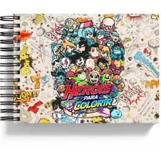 Livro de Colorir de Heróis 50 Folhas  Pintura Coloring Book Personalizado Super