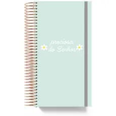 Caderno Feminino Pautado Com Frase Cristã Evangélica Estampa Margarida Mulher Virtuosa e Outras 100folhas