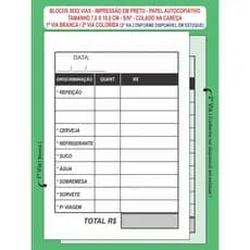 20 Blocos 50x2 De Comanda Mod Data S/n Pap Autocopiativo