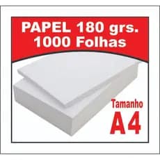 Papel Cartão Offset 180 Gramas 1000 Folhas no Tamanho A4