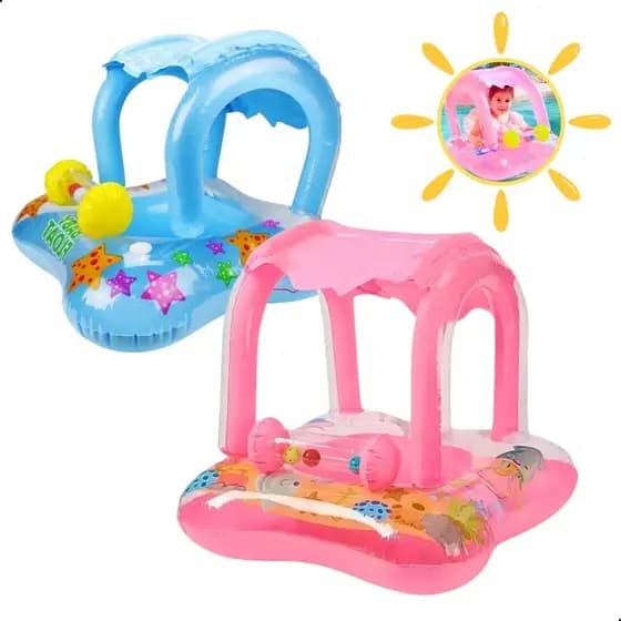 Boia de Bebê com Fralda Integrada Assento Seguro Infantil para Piscina--7117
