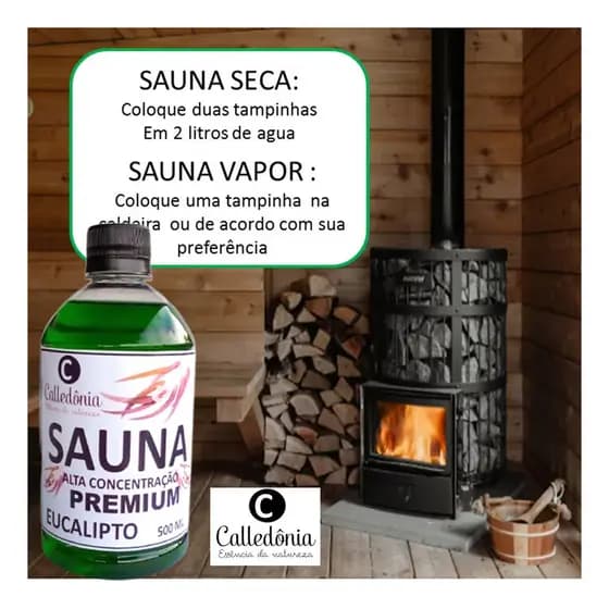 Essência P/ Sauna Eucalipto Puro Alta Concentração Premium