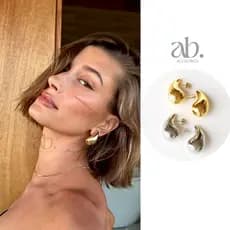 Brinco Feminino Gota D’Água Oca Dourado | Estilo Europeu e Americano | Moderno Prata | Moda Elegante Acessório