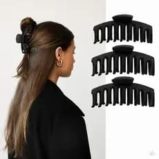 Piranha Grande para Cabelo Fixação Segura Cabelo fino Grossos e Cacheados Elegante