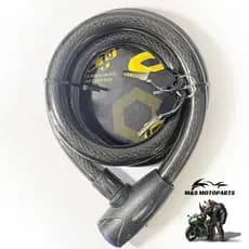 Trava Cabo De Aço Cadeado Segurança Bike Moto Com Chave Espiral Anti-Roubo 24MM X 1500 MM