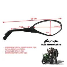 RETROVISOR BMW GS 650 F800 FIXO ROSCA HONDA PAR