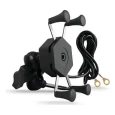 SUPORTE UNIVERSAL PARA CELULAR COM CARREGADOR USB À PROVA D’ÁGUA PARA MOTOS
