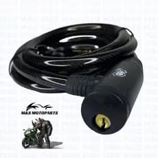 Trava Articulada Aço Cadeado Capacete Moto 8MM X1.000MM - Preto