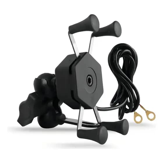 SUPORTE UNIVERSAL PARA CELULAR COM CARREGADOR USB À PROVA D’ÁGUA PARA MOTOS