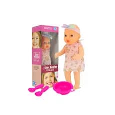 BONECA STAR BABIES 097 COM ACESSÓRIO - BEBEZINHO, PAPINHA, PRESENTE, BONECA BARATA 26CM