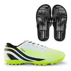 Kit Chuteira Society Masculina + Chinelo Leve Confortável