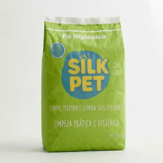 Eliminador de Odores e Limpeza à Seco Pó Higiênico Silkpet Cães e Gatos