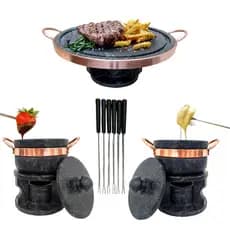 Fondue 23cm + 2 Fondues 500ml + 6 Garfinhos