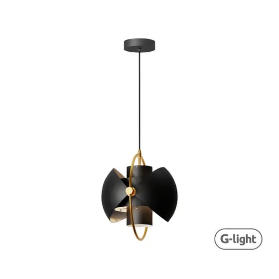 Luminária Pendente Fase G-light Preto Decorativo