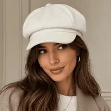 Boina Francesa Feminina Inverno Chapéu Europeu Lã Moda