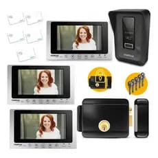 Kit Vídeo Porteiro Wifi Allo Wt7 Lite Fechadura 2mod Interno